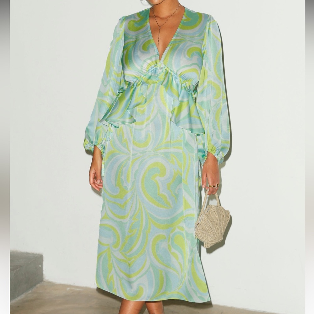 Green Annies Swirl Dress